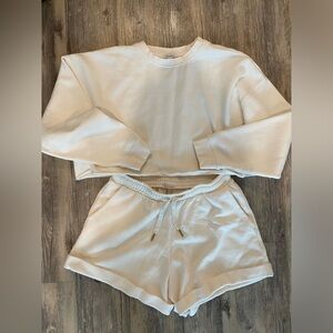 WeWoreWhat cropped sweatshirt and shorts SET